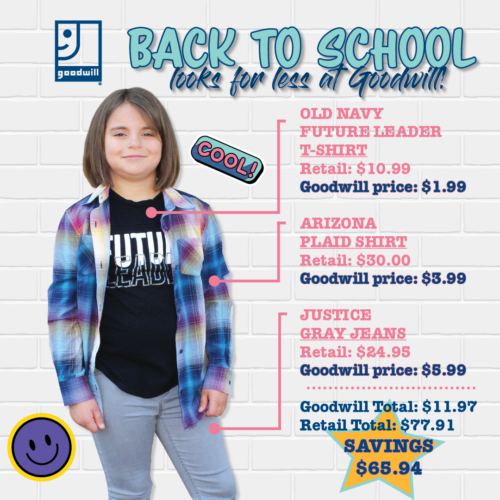 Piece together a back-to-school outfit for less than $20 at